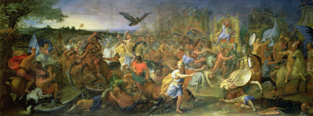 Die Schlacht von Arbela (oder Gaugamela) 331 v. Chr., ca. 1673 von Charles Le Brun