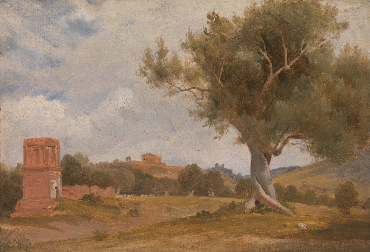 Ansicht von Girgenti in Sizilien mit dem Tempel der Concordia und Juno von Charles Lock Eastlake