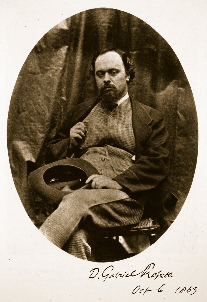 Dante Gabriel Rossetti, 6. Oktober 1863 (Sepia-Foto) von Charles Lutwidge Dodgson