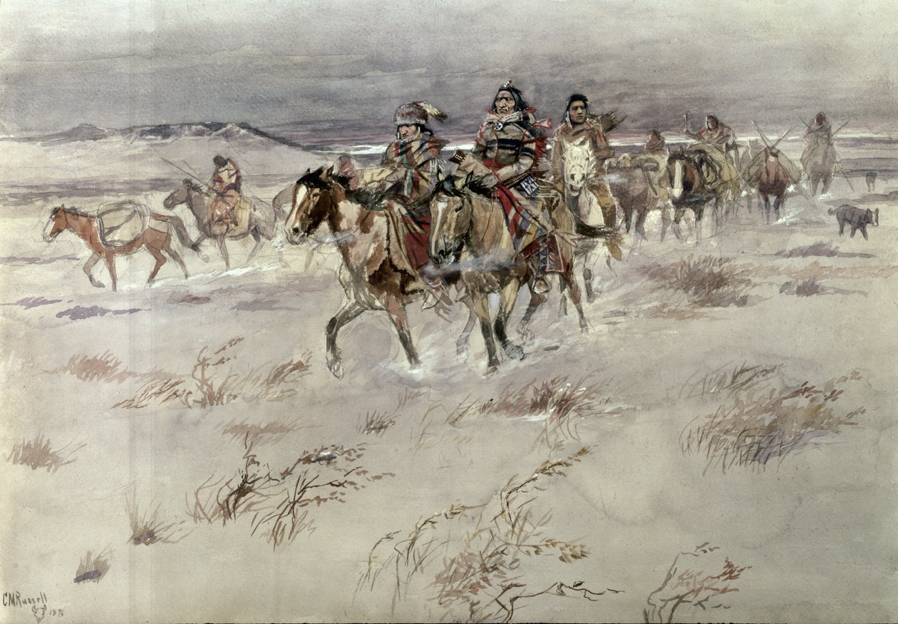 Crees kommen zum Handel von Charles Marion Russell