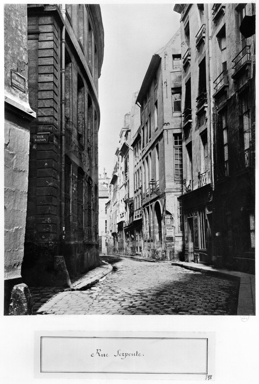 Rue Serpente, Paris, 1858-78 von Charles Marville