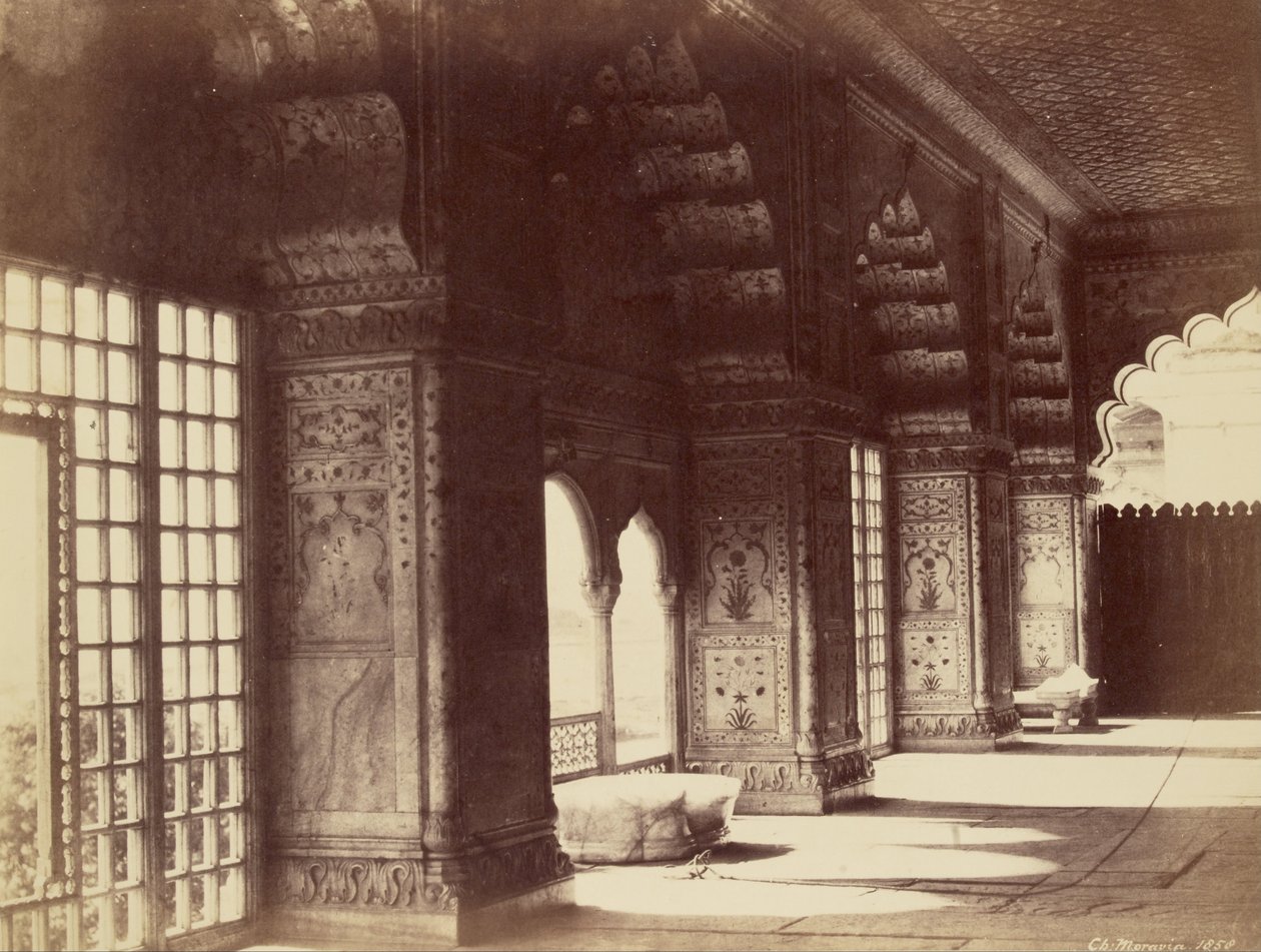 Innenansicht des Kristallthrons im Dewan-i-Khas von Charles Moravia