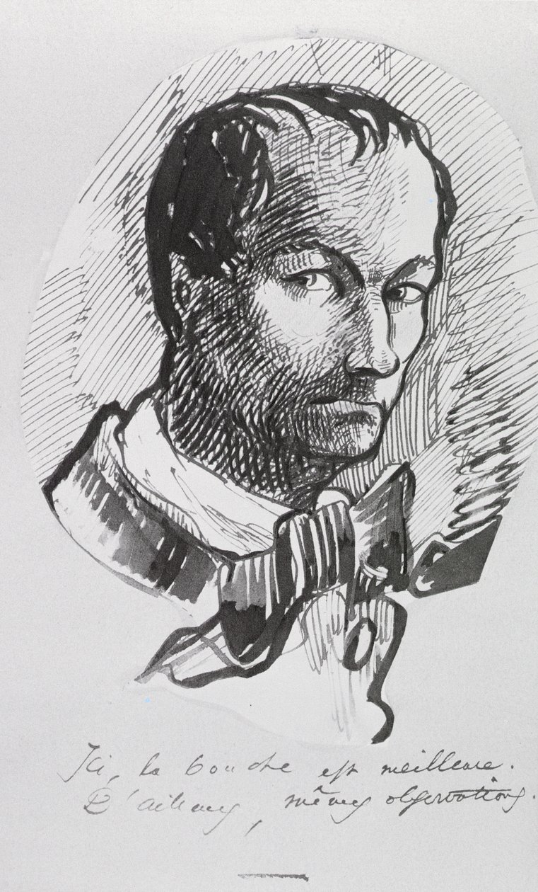 Selbstporträt von Charles Pierre Baudelaire