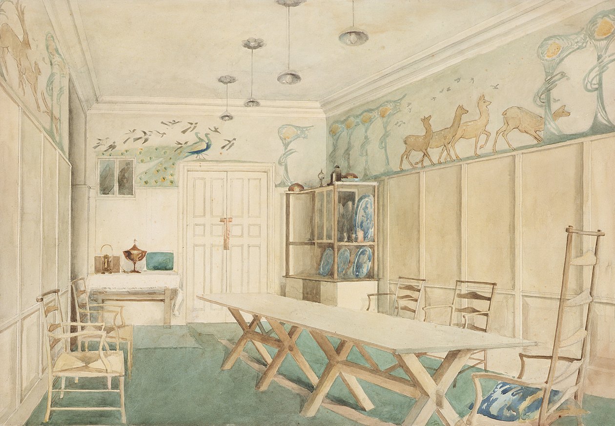 Esszimmer in der Cheyne Walk 37, Chelsea von Charles Robert Ashbee