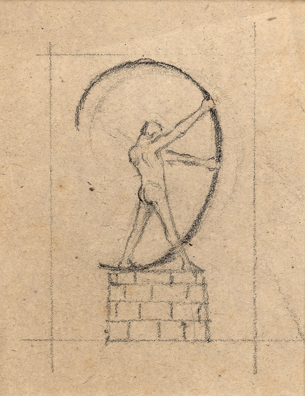 Mann spannt einen Bogen, ca. 1897 von Charles Robert Ashbee