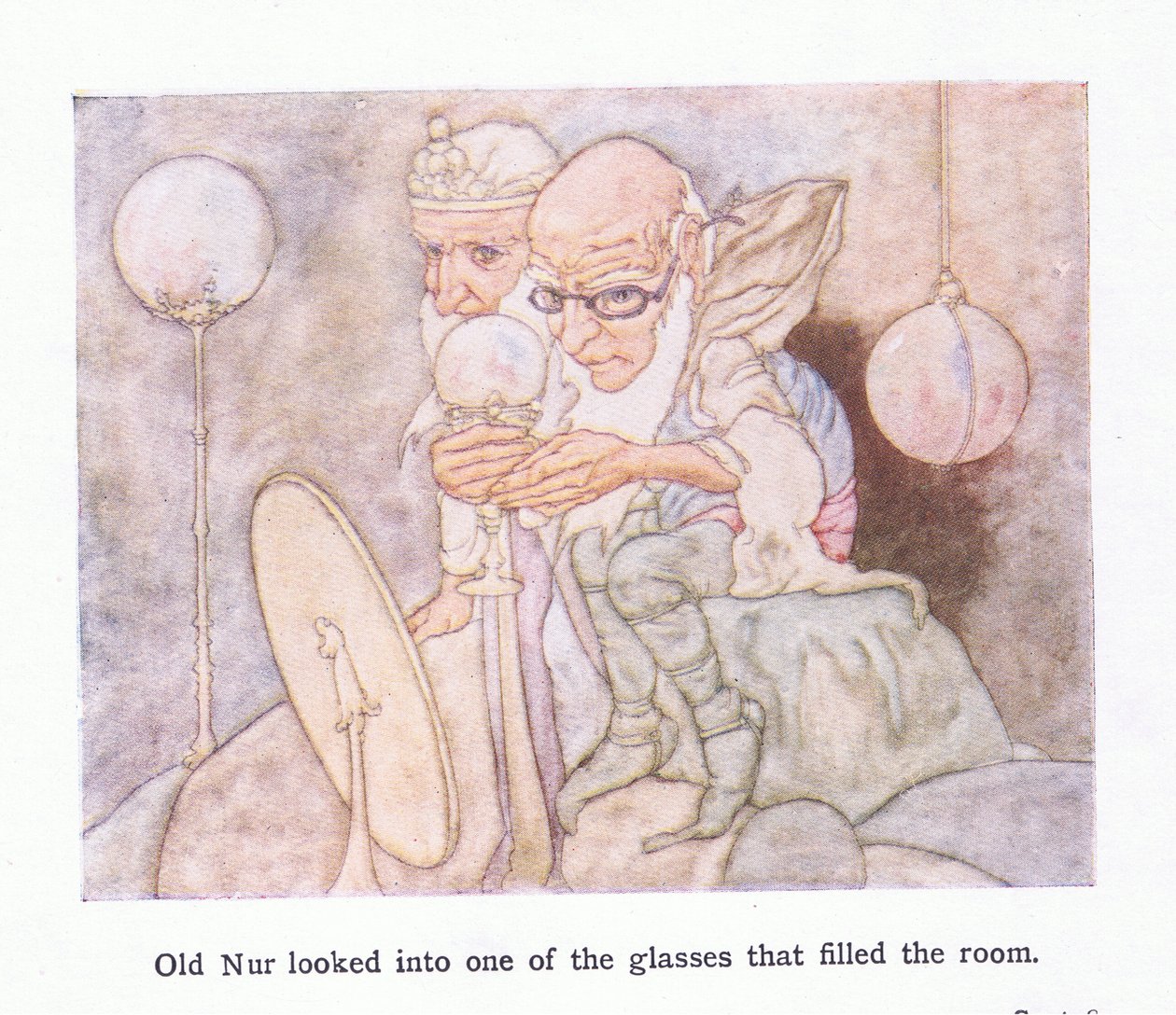 Der alte Nur schaute in eines der Gläser von Charles Robinson