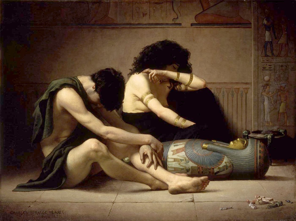 Wehklage über den Tod des Erstgeborenen am Hof des Pharao von Charles Sprague Pearce