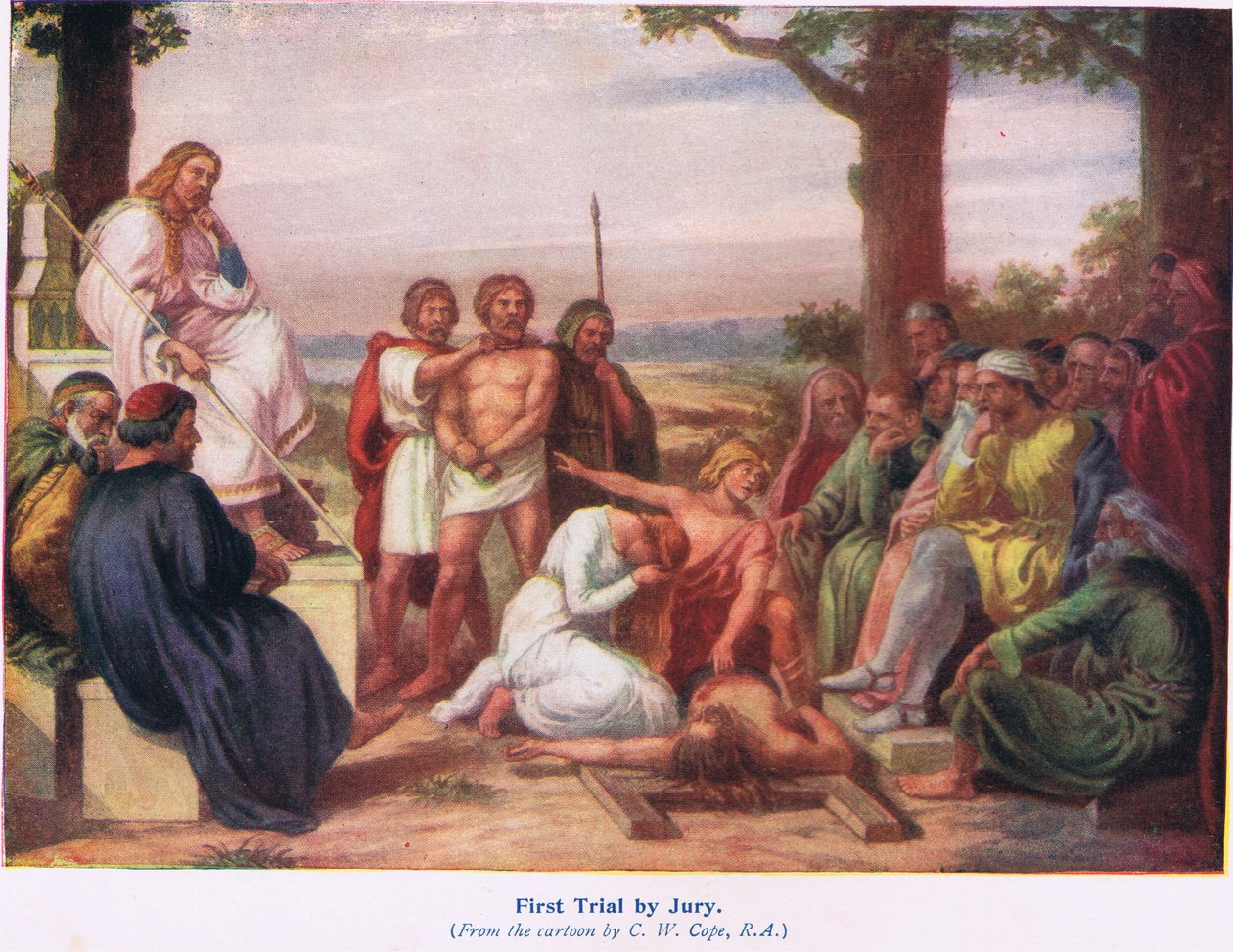 Der erste Prozess mit einer Jury von Charles West Cope