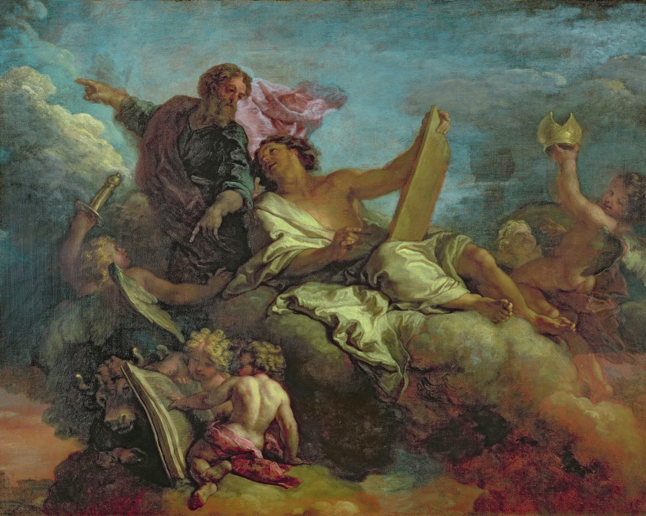 St. Paul befiehlt St. Lukas von Charles de la Fosse