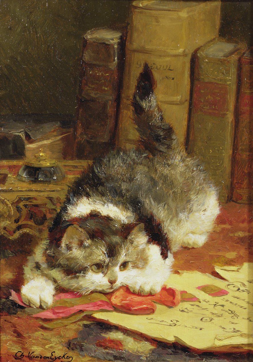 Schleichende Katze von Charles van den Eycken