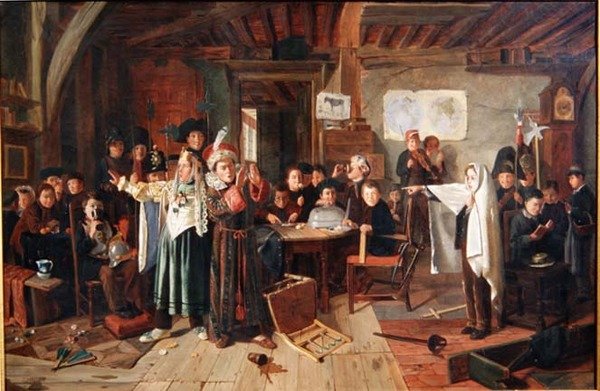 Die Maskerade, ca. 1855 von Charles Hunt