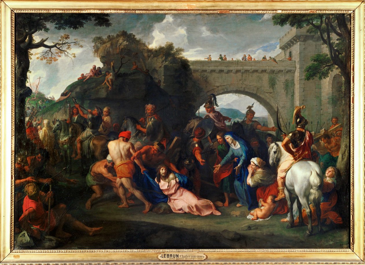 Das Kreuz tragen von Charles (studio of ) Le Brun
