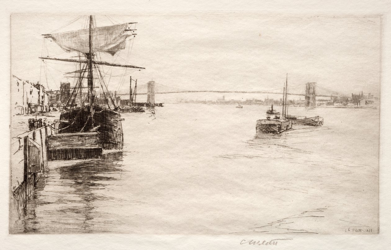 Brooklyn Bridge, 1888 von Charles Adams Platt