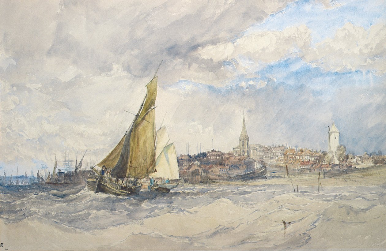 Harwich vom Meer aus von Charles Bentley