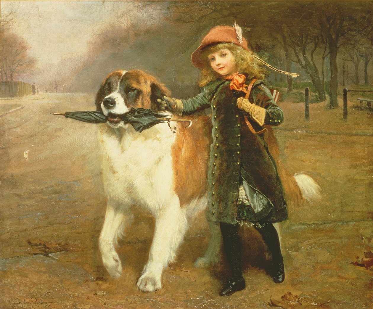 Auf dem Weg zur Schule, 1883 von Charles Burton