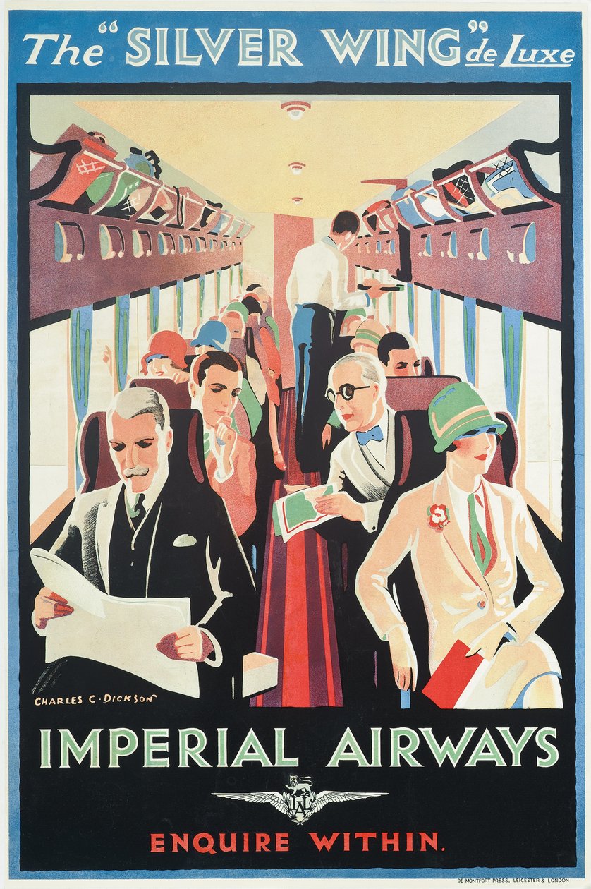 Plakatwerbung für Imperial Airways von Charles C. Dickson