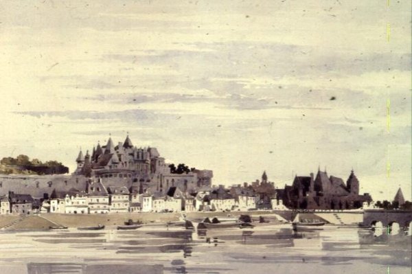 Blick auf Amboise, Frankreich von Charles Claude Pyne