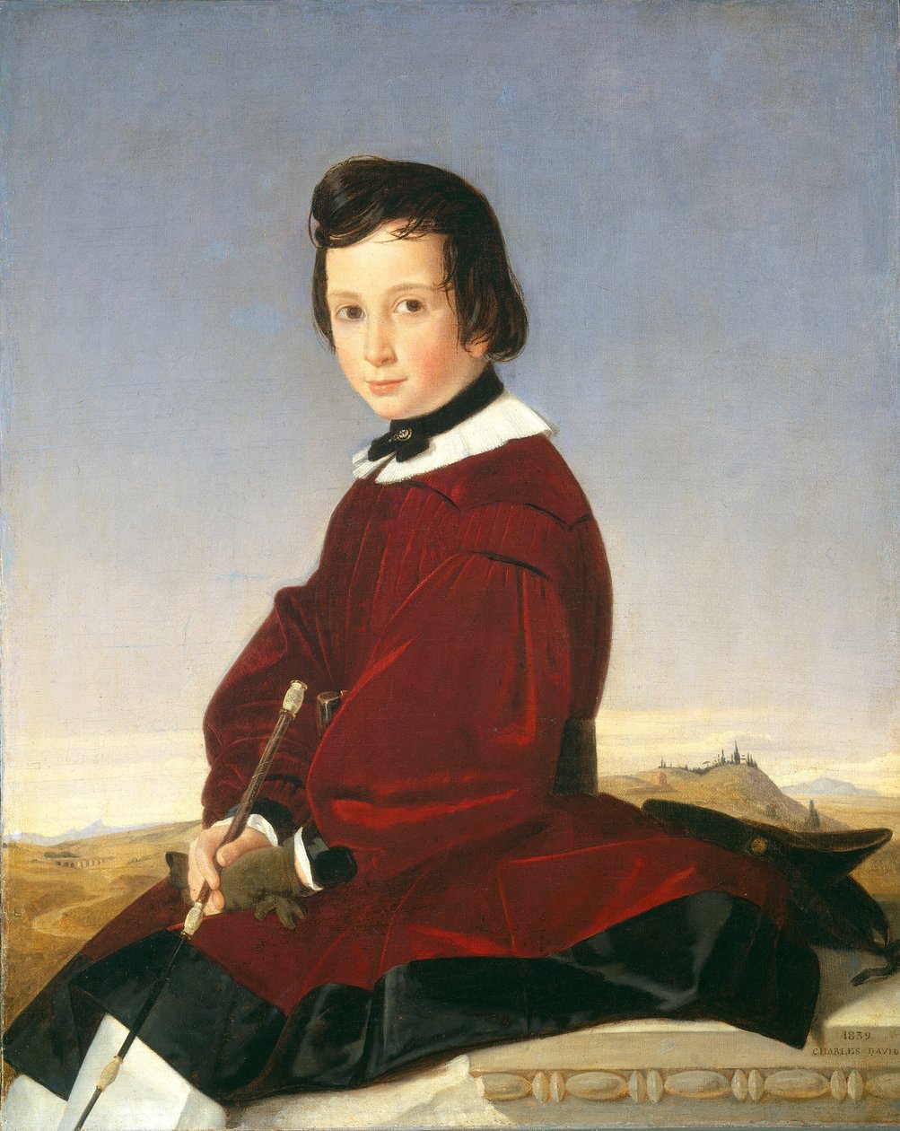 Porträt einer jungen Reiterin von Charles David