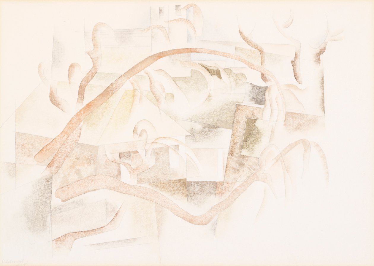 Bermuda: Dächer durch Bäume von Charles Demuth