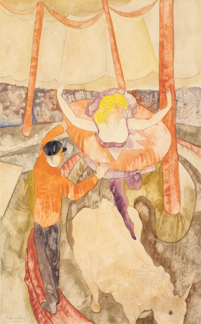 Reiterin und Assistent von Charles Demuth