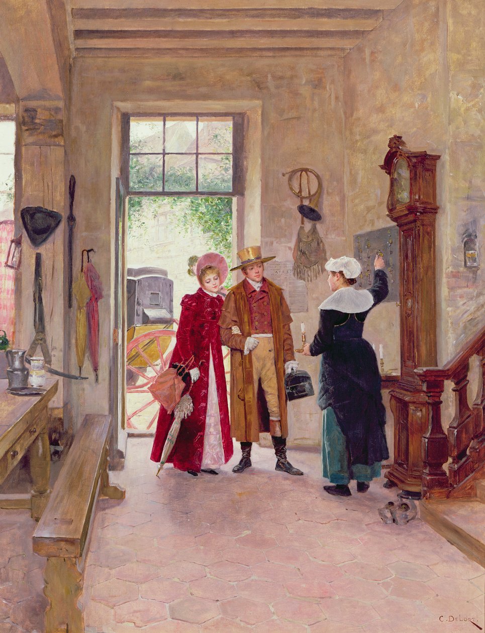 Ankunft im Gasthaus von Charles Edouard Delort