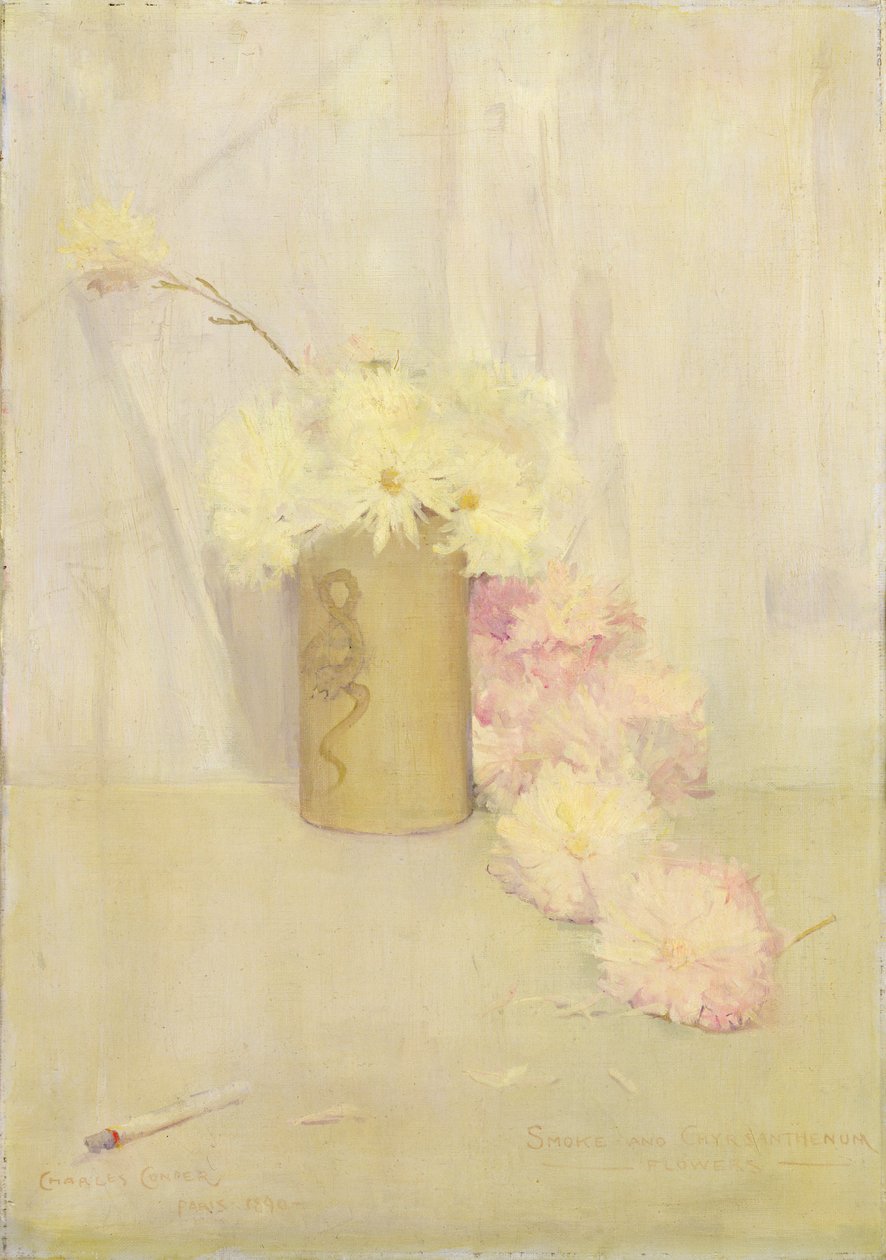 Rauch und Chrysanthemenblumen von Charles Edward Conder