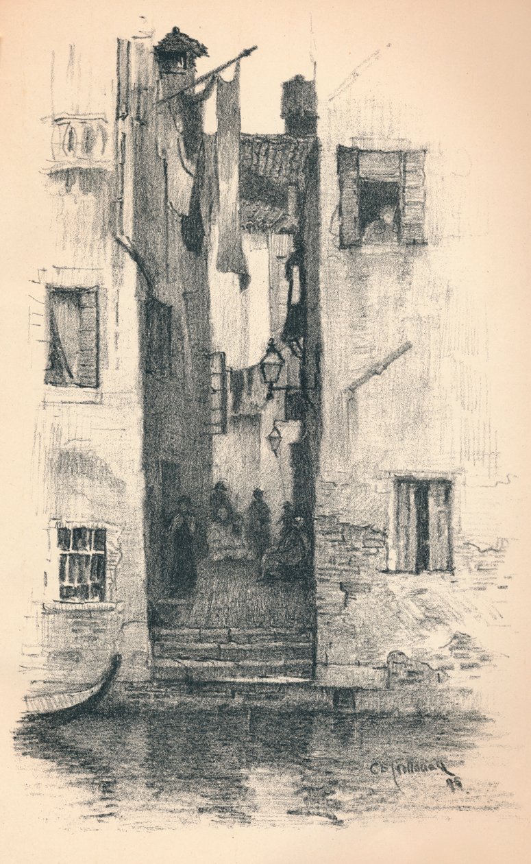 Eine Straße in Venedig, 1895 von Charles Edward Holloway