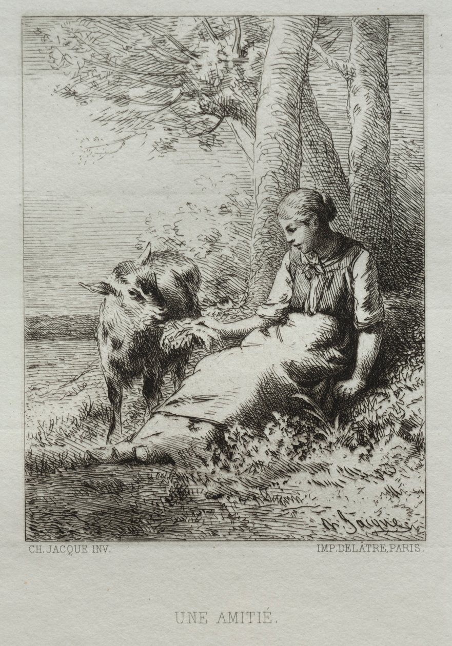 Zuneigung von Charles Emile Jacque