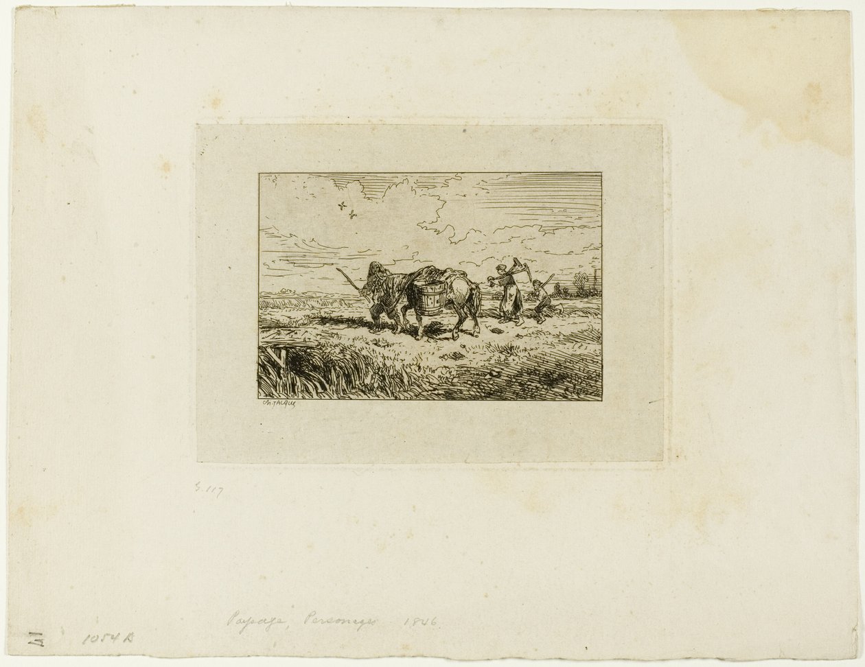 Überquerung der Brücke von Charles Emile Jacque