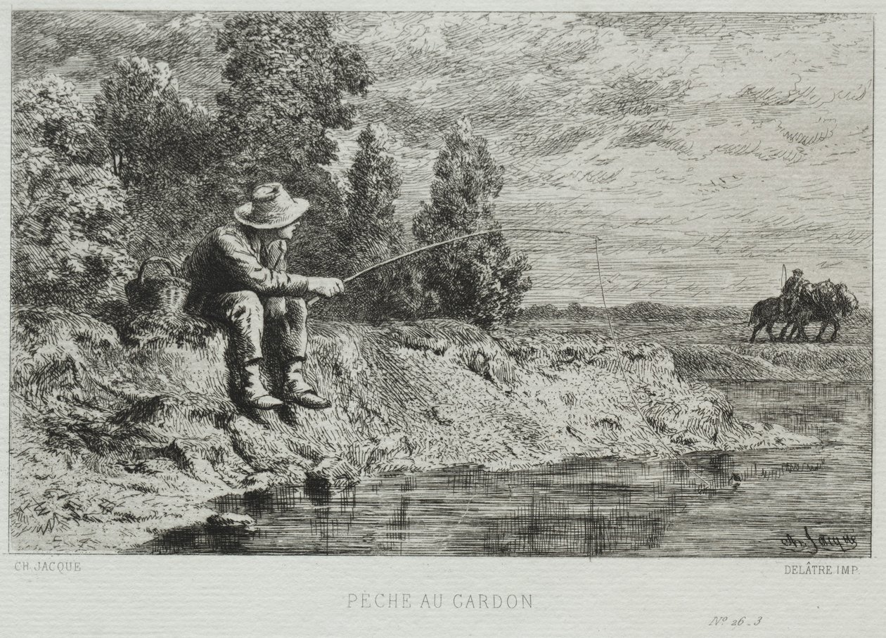 Angeln von Charles Emile Jacque