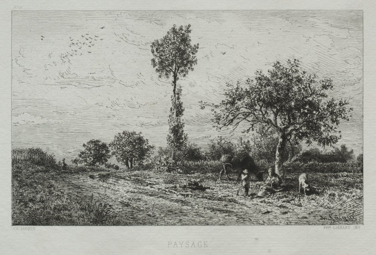 Landschaft von Charles Emile Jacque