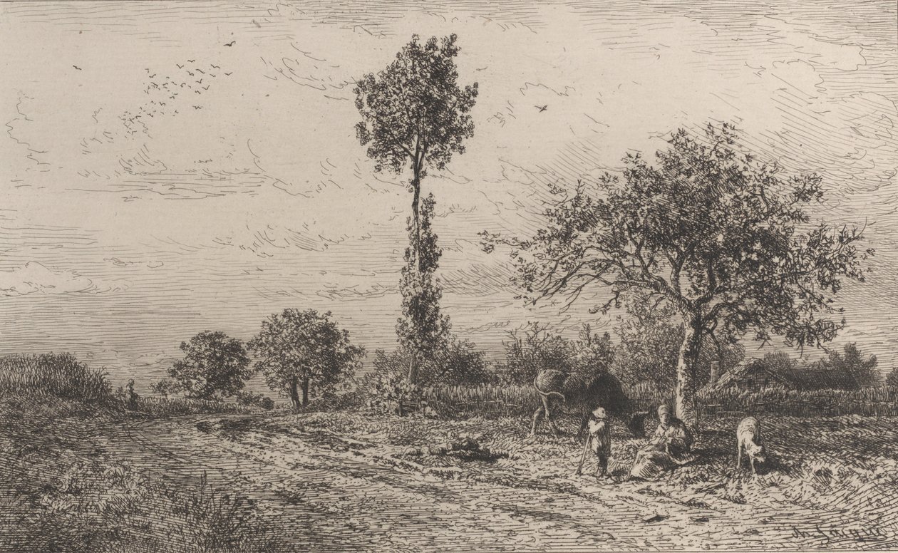 Landschaft, 1864 von Charles Emile Jacque
