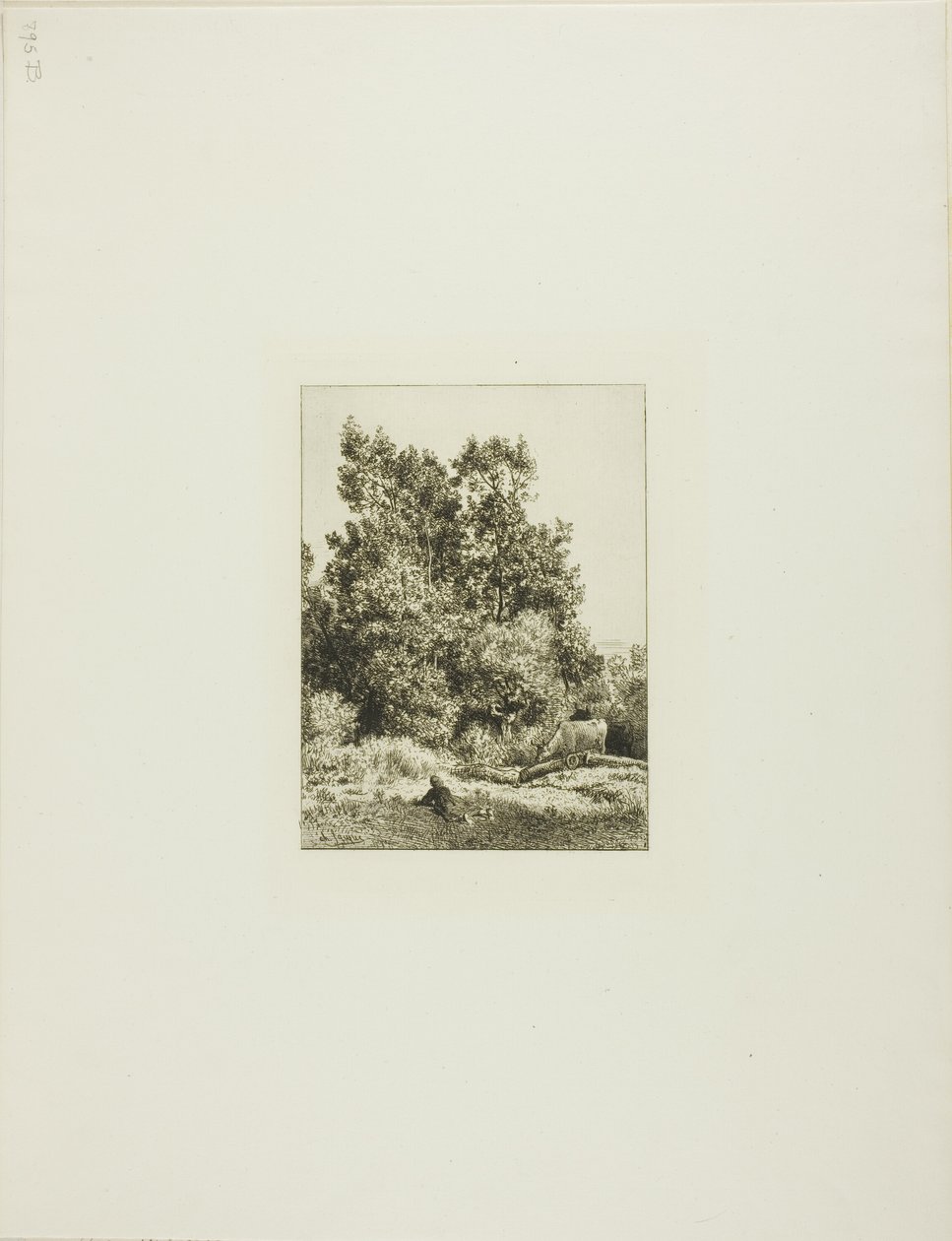 Landschaft mit Kuhhirte von Charles Emile Jacque
