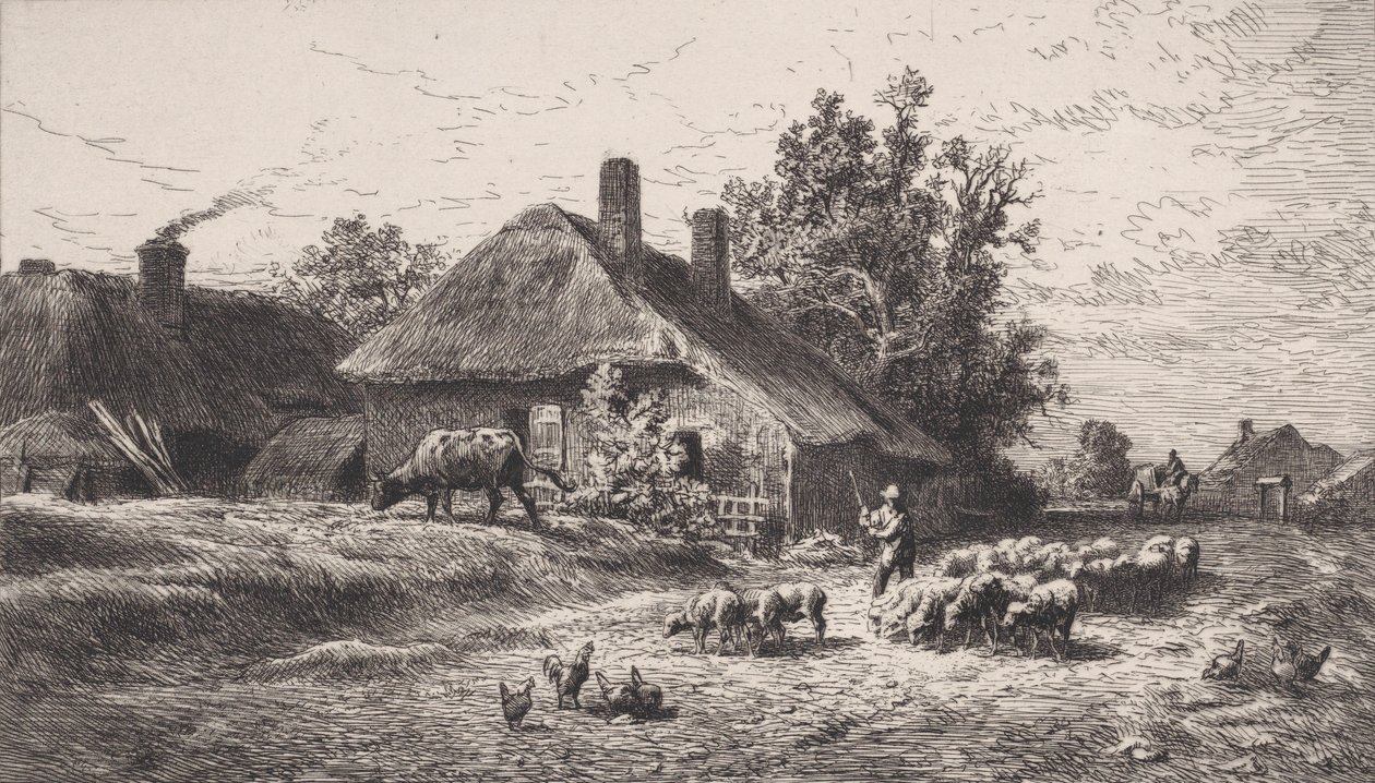 Le Hameau, 1867 von Charles Emile Jacque
