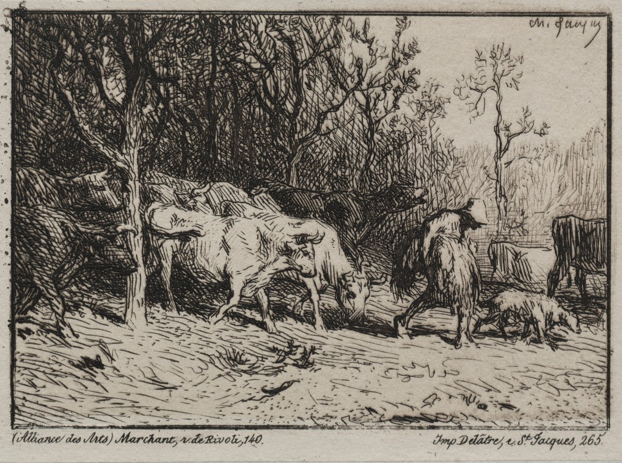 Le Vacheur von Charles Emile Jacque