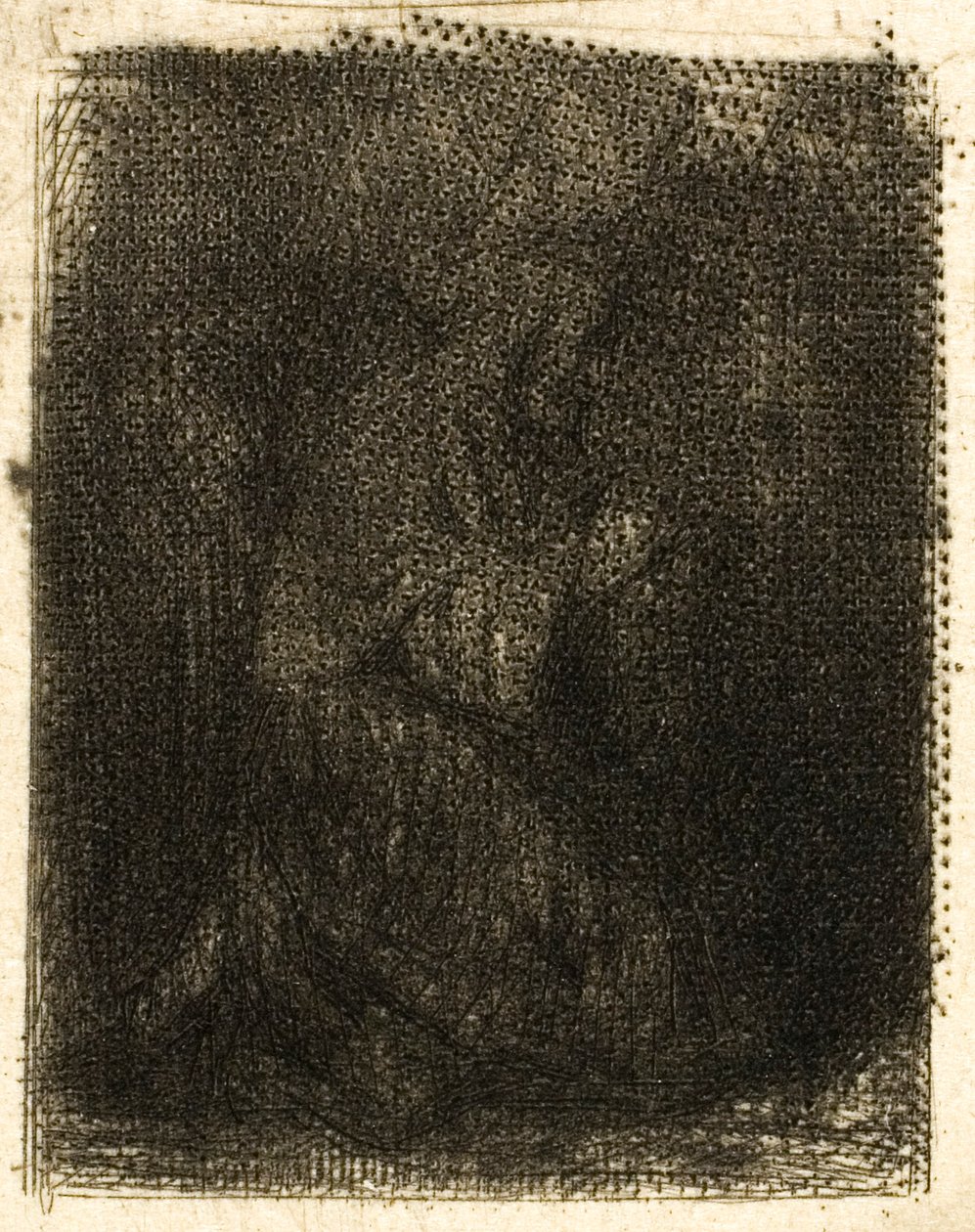 Mönch beim Gebet von Charles Emile Jacque