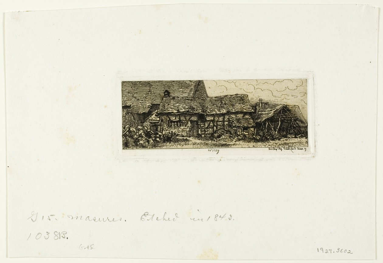 Bauernhaus in Cricey von Charles Emile Jacque