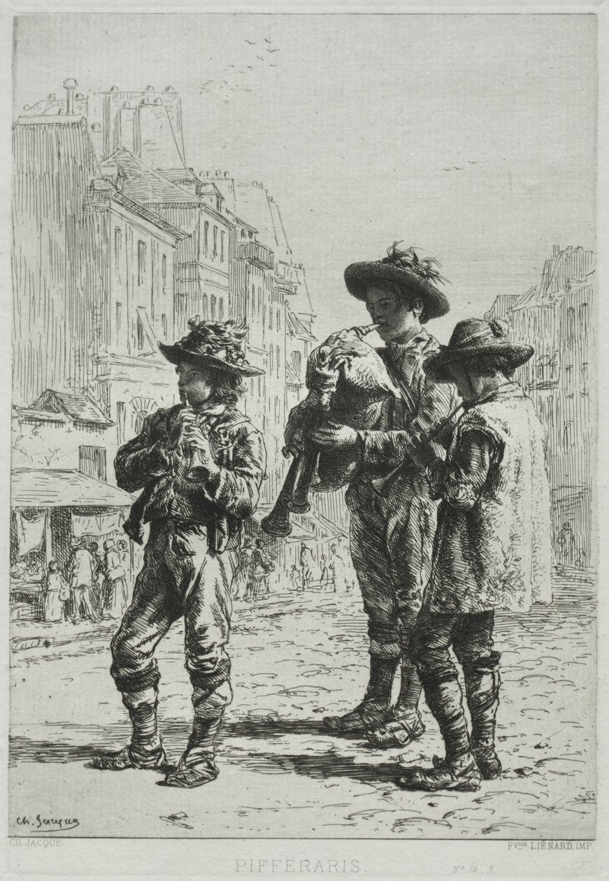 Pifferaris von Charles Emile Jacque