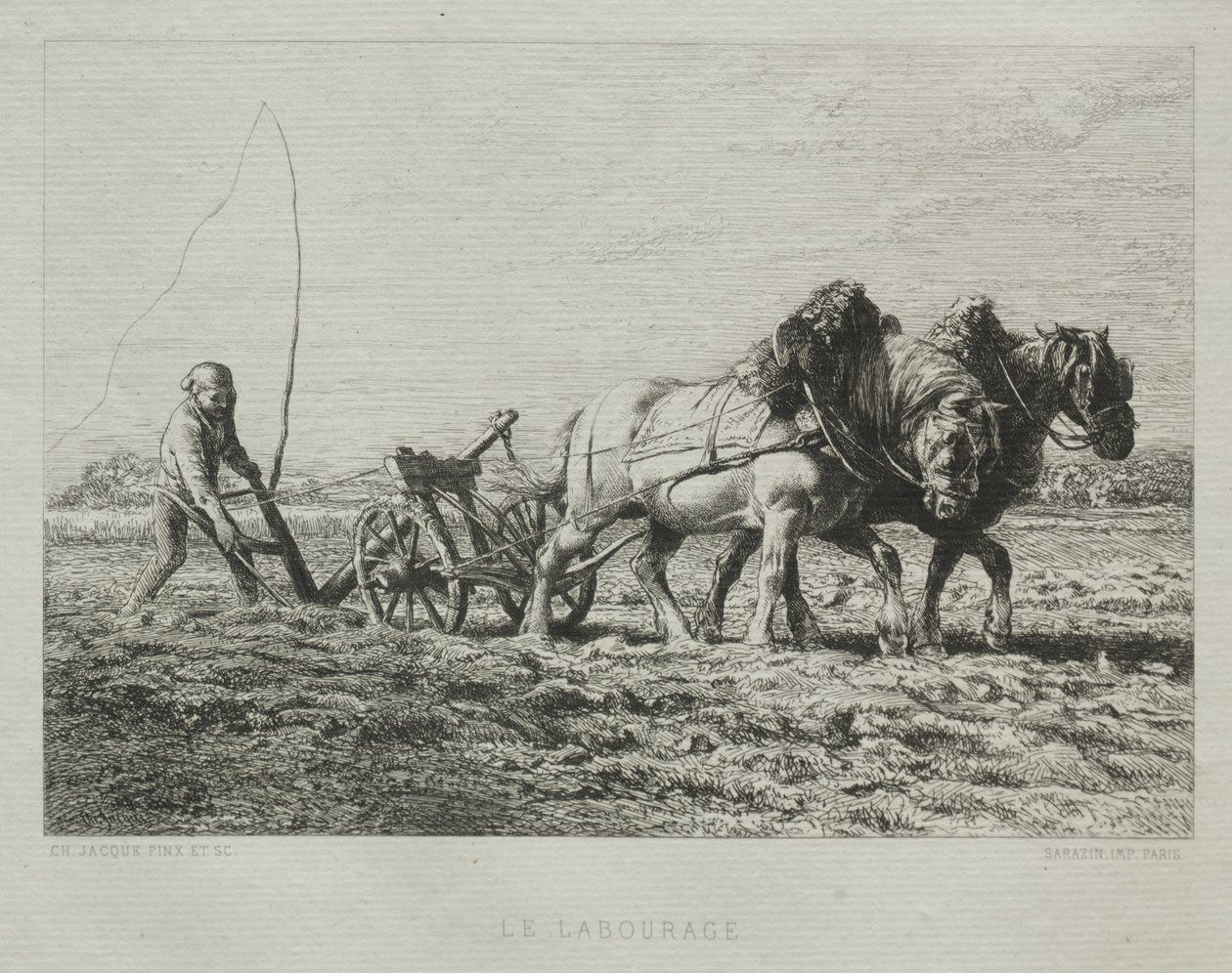 Pflügen von Charles Emile Jacque