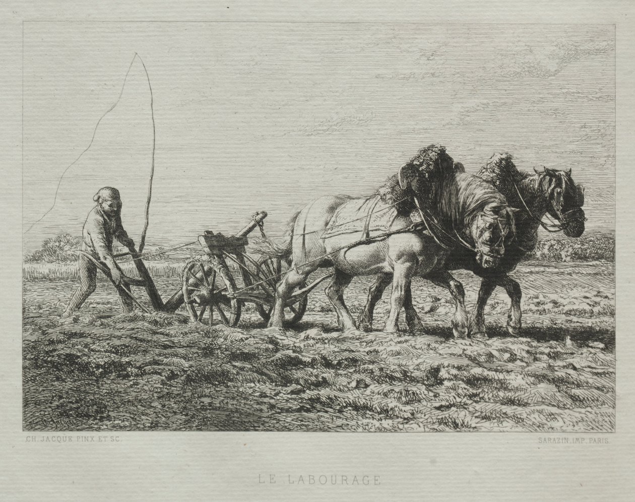 Pflügen von Charles Emile Jacque