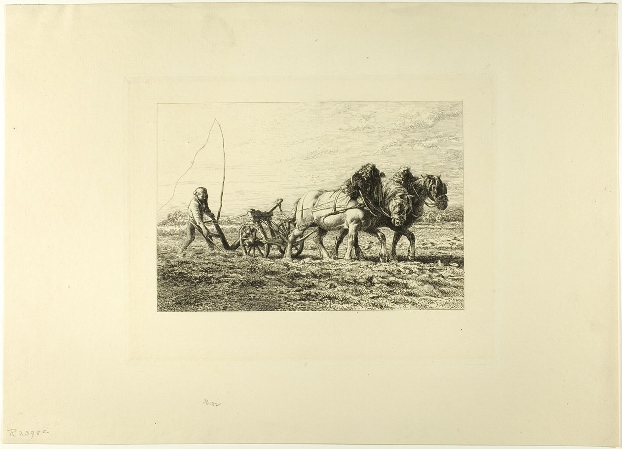 Pflügen von Charles Emile Jacque