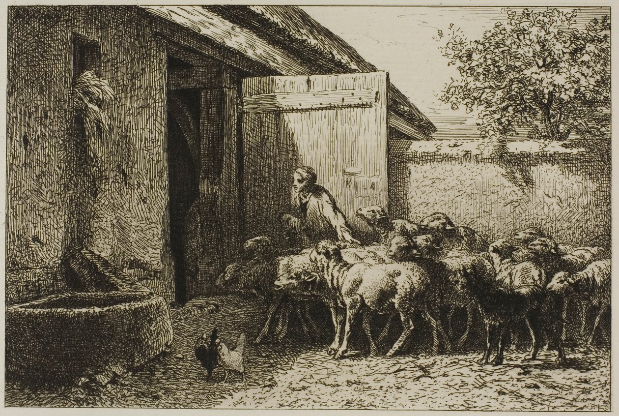 Schäferin von Charles Emile Jacque