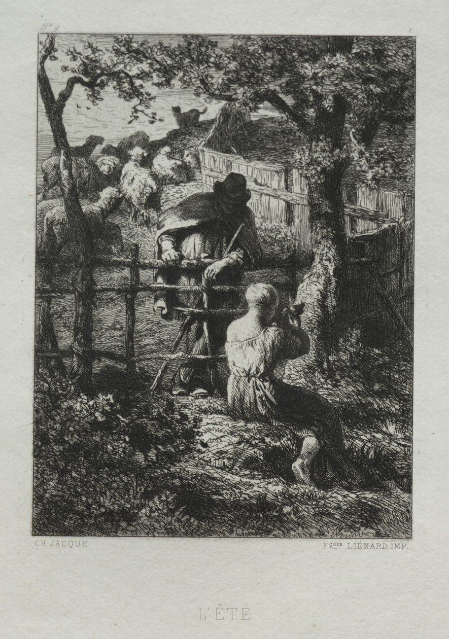 Sommertag von Charles Emile Jacque