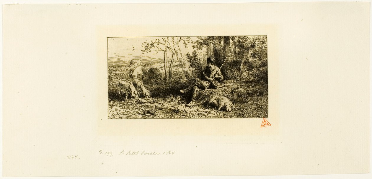 Der kleine Schweinehirt von Charles Emile Jacque