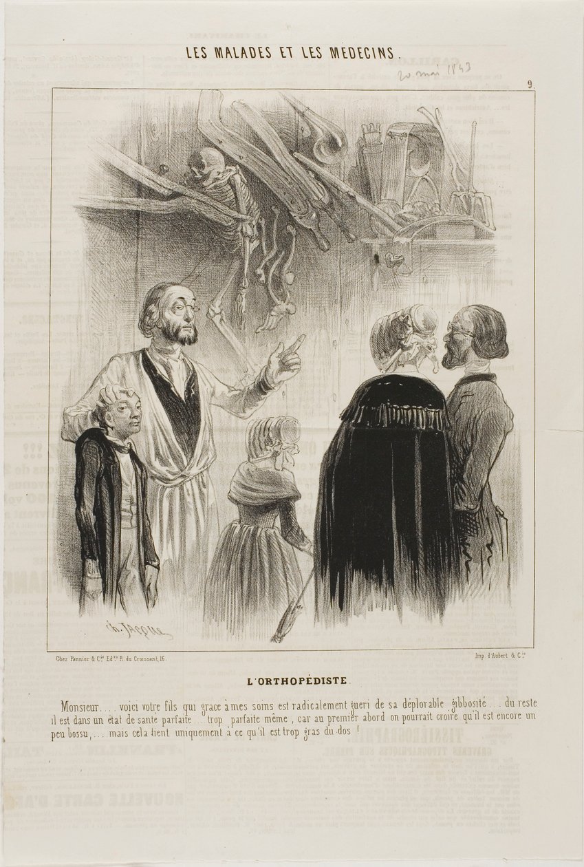 Der Orthopäde (Platte 9) von Charles Emile Jacque