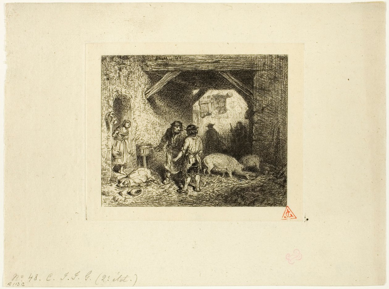 Die Schweineschlächter von Charles Emile Jacque