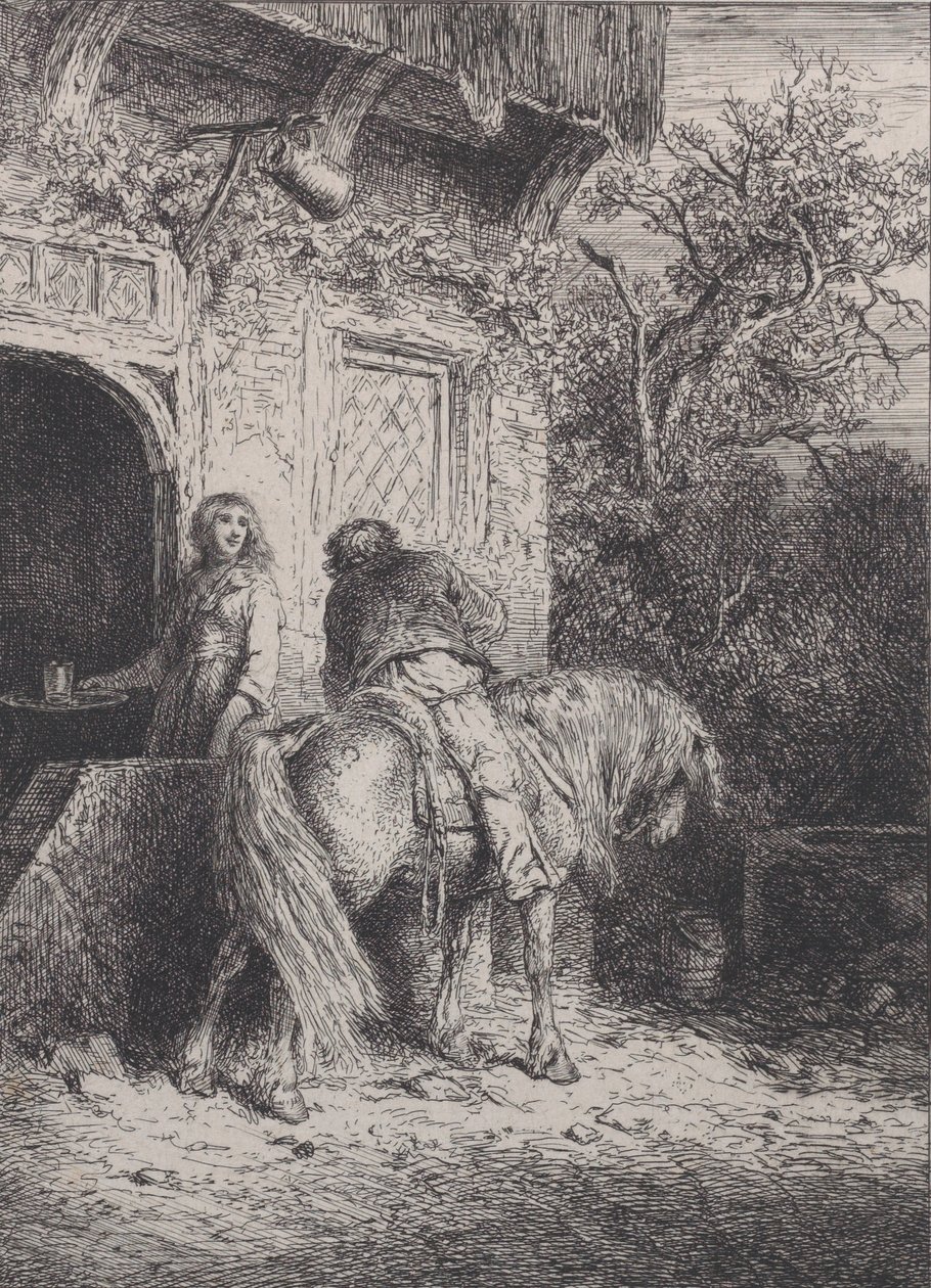 Der Reiter, ca. 1845 von Charles Emile Jacque