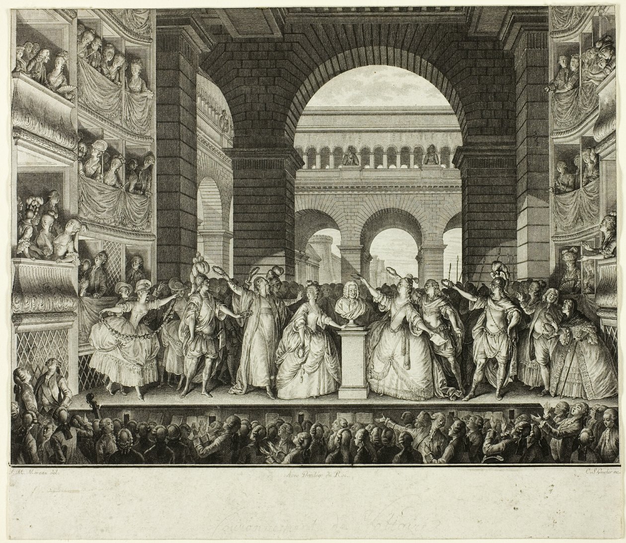 Krönung von Voltaire von Charles Etienne Gaucher