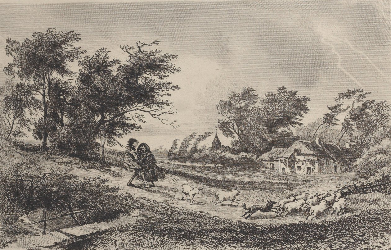Der Sturm, 1842 von Charles Francois Daubigny