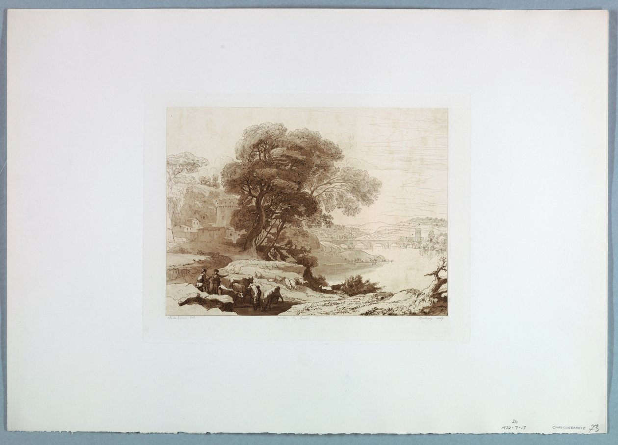 Landschaft (nach Claude Lorrain) von Charles Francois Daubigny